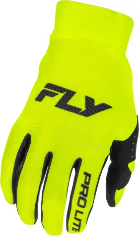 379-046yl Fly Racing Youth Pro Fits Lite Gloves Hi Vis/black Yellow Part