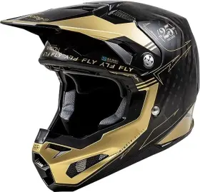 73-4446m Fly Racing Formula S Carbon Legacy Helmet Medium Black/gold
