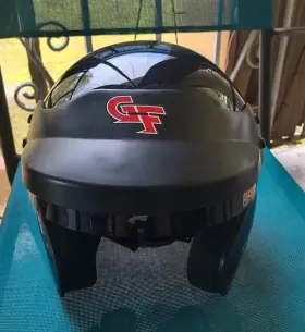 13002 G-force Gf1 Open Face Helmet Xl Black Racing Gear 13002 G-force Gf1 Open Face Helmet Xl Black Racing Gear