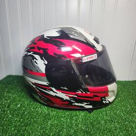 G Force 315156 G-force Racing Gear Helmet Size Small White Red Black Silver Snell M2000 Dot