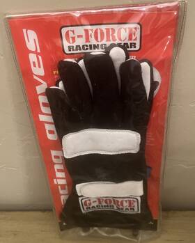 G-force 4100xxsbk New G-force Racing Driving Gloves Xxs - Sfi Spec 3.3/1 Black White