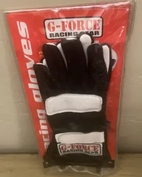 4100xxsbk G-force New Racing Driving Gloves Xxs - Sfi Spec 3.3/1 Black White