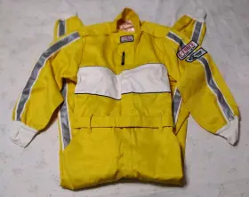 4372smlyr G-force 105 Auto Racing Suit Single Layer Small Yellow White Sfi 3.2a/1