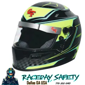 3420yl G-force Racing Rookie Graphics Sfi Youth Helmet Black/yellow Fluorescent