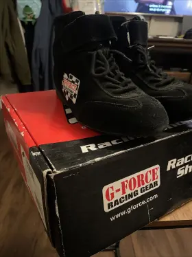 11231 G-force Racing Gear G- Mid Top Shoes Safety Black Size 10 Used