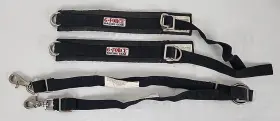 11574a G-force Racing Gear Arm Restraint Harness Sfi 3.3 Straps 2 Inch Wide Cuffs Black X2
