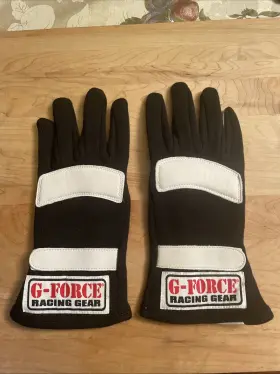 4100 G-force Racing Gear Gloves Sfi 3.3/1- Black/white Xl