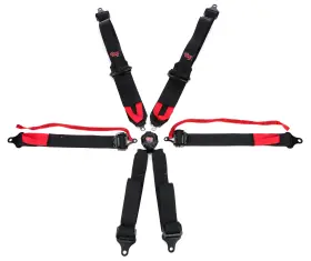 Sfi16.5 G-force Racing Gear 7601bk 6pt Harness Camlock Black Hnr
