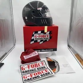 3028xxlbk Gforce New G-force Racing Gear Carbon Fiber Pro Helmet Size Xxl 7-7/8 Inch Black