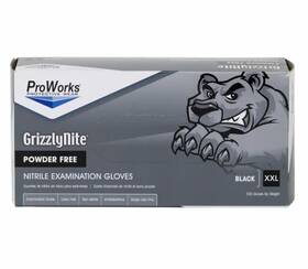 Grizzly Nite Gl-n105fxxl 100-pack Xxl Black Nitrile 6-mil Gloves Cascadia Mec