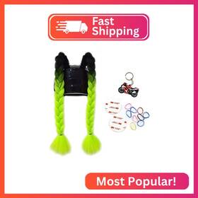 Gymark Gy141 2 Psc Helmet Pigtail Motorcycle Ponytail Bicycle Braids Hair Tails