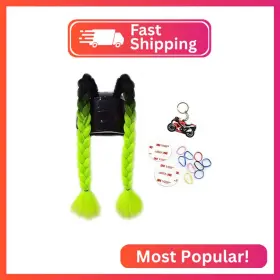 Gy141 Gymark 2 Psc Helmet Pigtail Motorcycle Ponytail Bicycle Braids Hair Tails