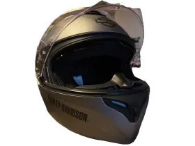 98101-22vx Harley-davidson Outrush R Modular Bluetooth Helmet - Matte Silver Like New