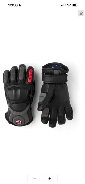 31750 Hestra Impact Racing Senior Gloves Black /flame Red Sz 7 Balm