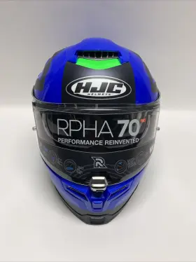 1706-723 Hjc Rpha 70 St Helmet Medium Fmvss No 2018 Blue Black Full Face Biker Motorcycle