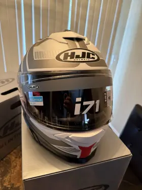 2067-714 Hjc I71 Viz Mc1sf Red/white/gray Motorcycle Helmet Large