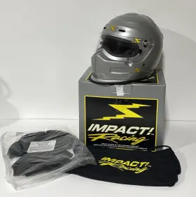 114308 Impact Racing Helmet Mini Champ Silver