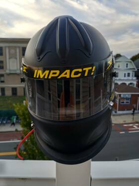 Impact Racing 19320508 Race Driving Helmet Full Satin Black Large