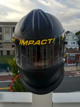 19320508 Impact Racing Race Driving Helmet Full Satin Black Large