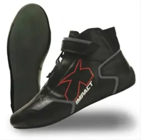 45009010 Impact Racing Driving Shoes Phenom Rs High-top Leather Outer Black Sfi 3.3/5 Mens Size