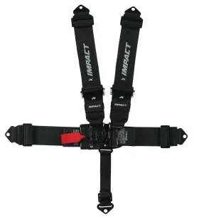 59111111 Impact Racing Driving Harness Complete 5-point Latch/link Black New