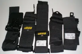 70082 Jegs Drivers Harness Set 5-point Latch And Link Ultra Series Black Like New. Usa