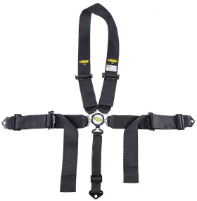70110 Jegs Black Cam Lock Ultra Series Harness 5-point Design Pull Up U-type