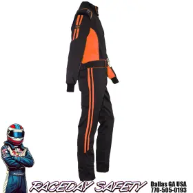 20-chl-no K1 Race Gear Racegear Challenger Racing Suit Kids And Adult Sizes Sfi 3.2a/1 Black/orange