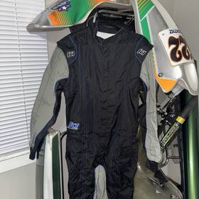 K1 Racegear 10-gk2-v-m Used Lvl. 2 Gk2 Karting Suit Size M 52 Boot Cut Black/ Blue