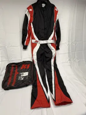 10-sp1-r-2xs K1 Racegear Speed 1 Karting Racing Suit - Black/white/red 2x-small