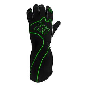 K1 Racegear 13-rs1-v-l Gloves Karting Rs1 Adult Large Black/green