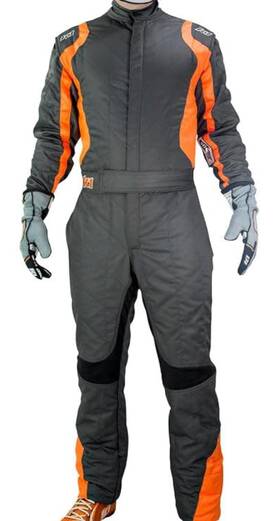 K1 Racegear 20-pr2-go-ml Precision Ii Nomex Racing Suit Orange/grey Sfi 3.2a/5 Medium-large