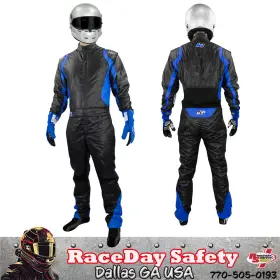 20-pr2-nb-3xl K1 Racegear Precision Ii Nomex Racing Suit Black/blue Sfi 3.2a/5 Size 3x-large