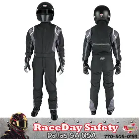 20-pry-ng-xs K1 Racegear Precision Ii Youth Sfi 3.2a/5 Race Suit Black/gray Size X-small