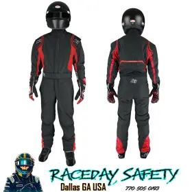 20-pry-nr-5xs K1 Racegear Precision Ii Youth Sfi 3.2a/5 Race Suit Black/red Size 5x-small