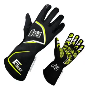 K1 Racegear 840442403836 23 Flt Nfy S Gloves Flight Small Black Flo Yellow