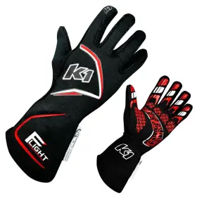 K1 Racegear 840442403898 23 Flt Nr M Gloves Flight Medium Black Red K1 Racegear 840442403898 23 Flt Nr M Gloves Flight Medium Black Red