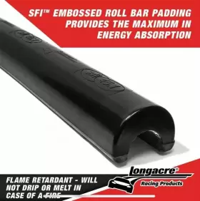 52-65169 Longacre Sfi Embossed Roll Bar Padding 3 Ft Black