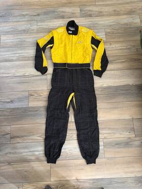 Mir Mir10b44 Cordura Karting Race Suit Size 52 Black Yellow