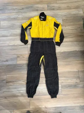 Mir10b44 Mir Cordura Karting Race Suit Size 52 Black Yellow