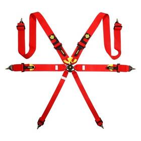 Momo Automotive Accessories M060303rd Fits Corsa Harness 6 Point 3x3x2 Red Clip In Cam