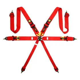 M060303rd Momo Automotive Accessories Fits Corsa Harness 6 Point 3x3x2 Red Clip In Cam
