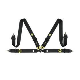 Momo M040303bk Corsa 4 Point Harness Black Hans Camlock Clip-in