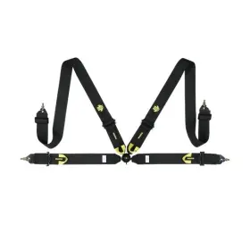 M040303bk Momo Corsa 4 Point Harness Black Hans Camlock Clip-in