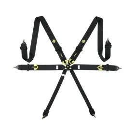 M060303bk-29 Momo Corsa 6 Point Harness Black Fia Camlock Clip-in