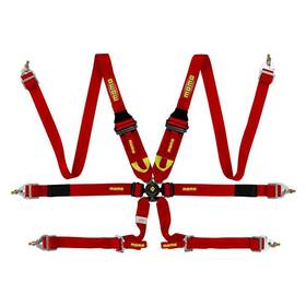 Momo Mo1255120001 Corsa 6 Point Harness Red Hans Camlock Clip-in