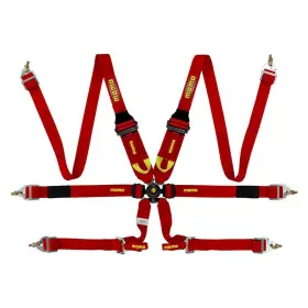 Mo1255120001 Momo Corsa 6 Point Harness Red Hans Camlock Clip-in
