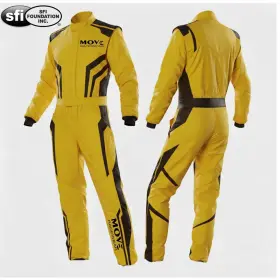 Mr-85 Move Race Extra-light Sfi 3.2a/5 Approved Nomex 2-layer Auto Racing Suit Yellow