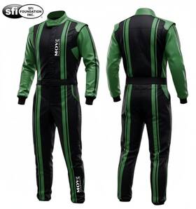 Move Race Mr-86 Extra-light Sfi 3.2a/5 Double Layer Track Rally Car Suit Green