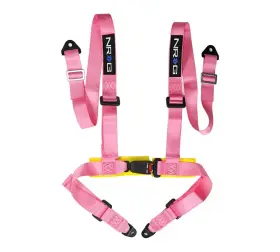 Nrg 840301204871 Pink 4 Point Seat Belt Harness Buckle Up - 2 Inch Wide Straps Sbh-4pc-spk